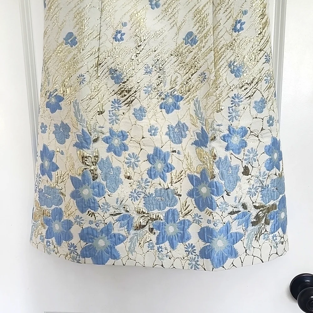 BURRYCO ALL SO FANCY MINIDRESS BLUE & GOLD LOOKALIKE LARGE